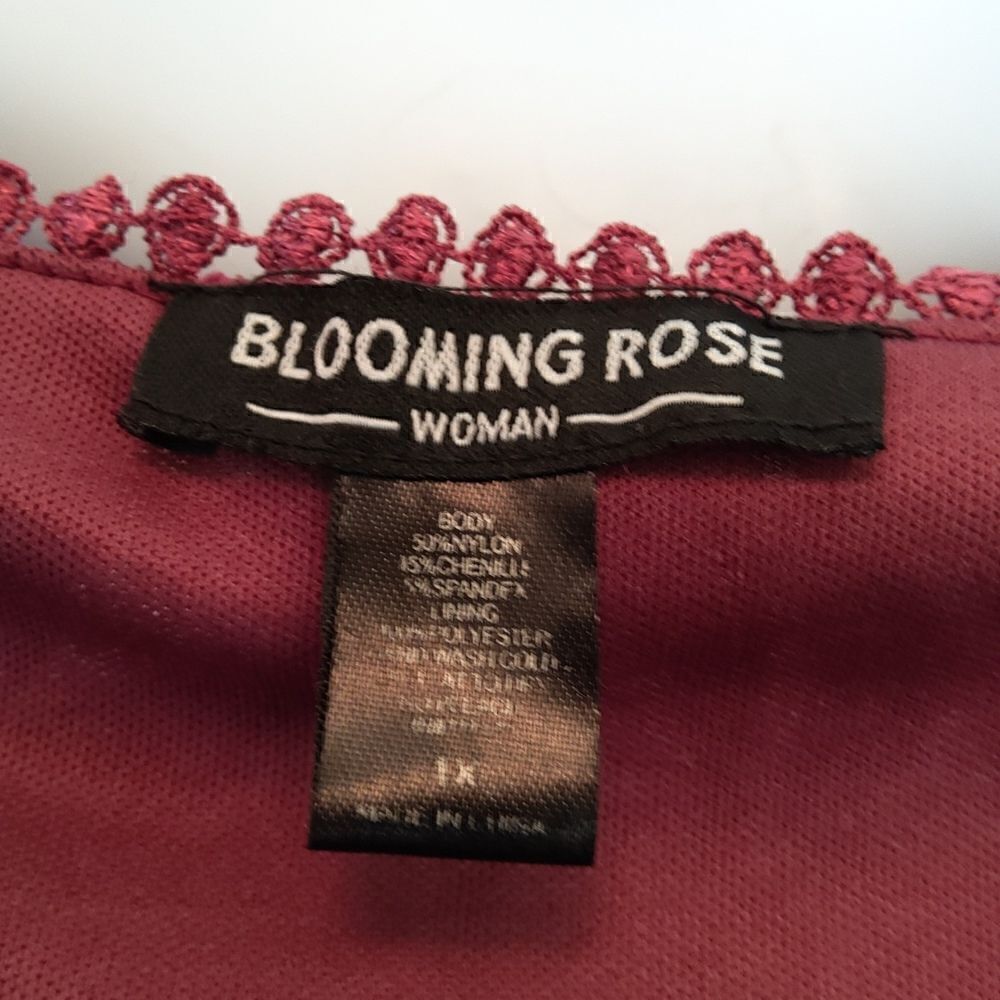 Blooming Rose maroon fully lined lace Bell sleeve dress - Picture 12 of 12